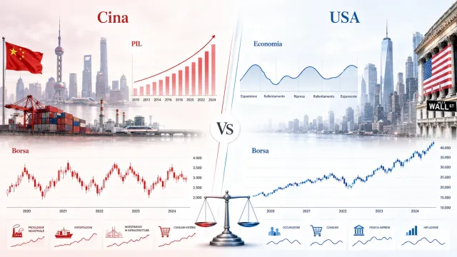 Cina e America, due potenze a confronto sul piano borsistico