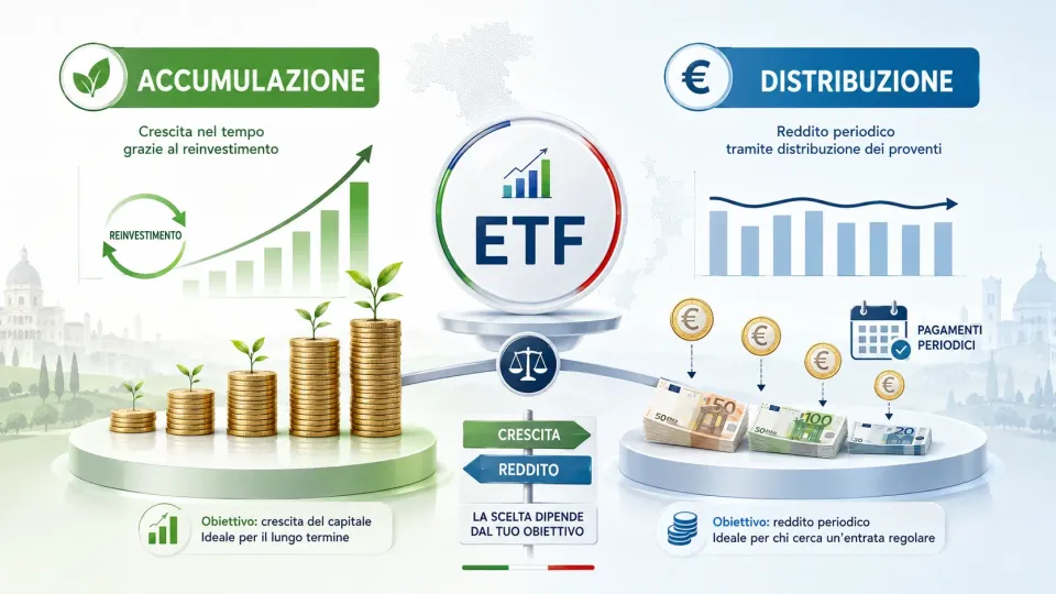 Scelta tra ETF ad accumulazione e distribuzione