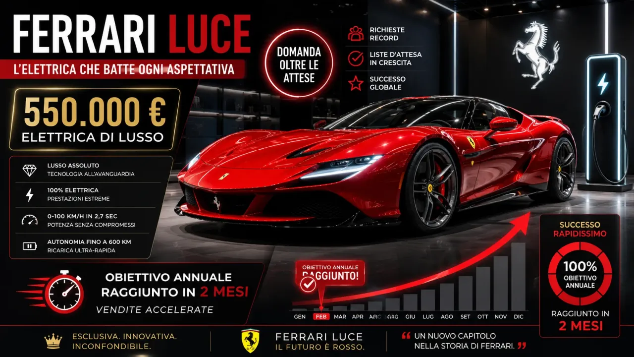Ferrari Luce a target dopo 2 mesi