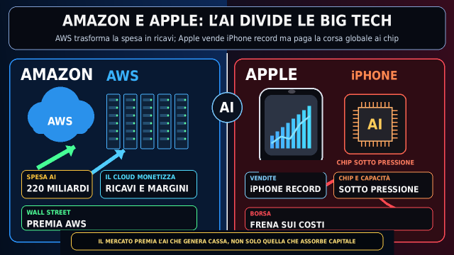 Trimestrali Apple e Amazon