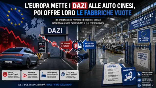 Dazi europei sulle auto cinesi e vendita stabilimenti