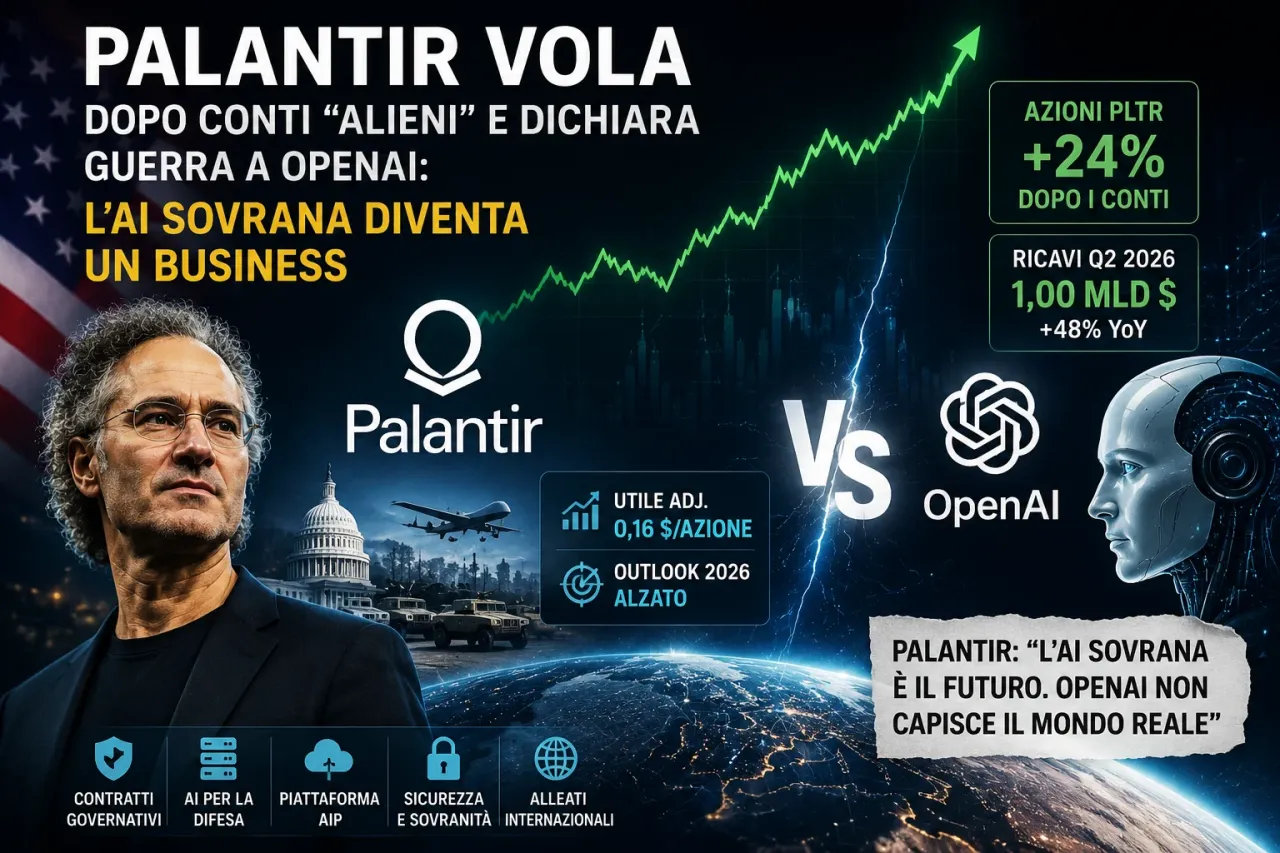 Palantir vola dopo la trimestrale